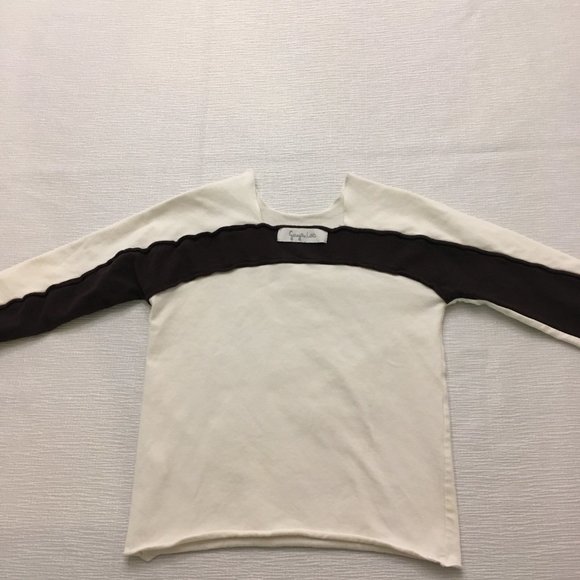 GAYA LAB Unisex White With Navy Stripe T-shirts - 4Y - Picture 6 of 6